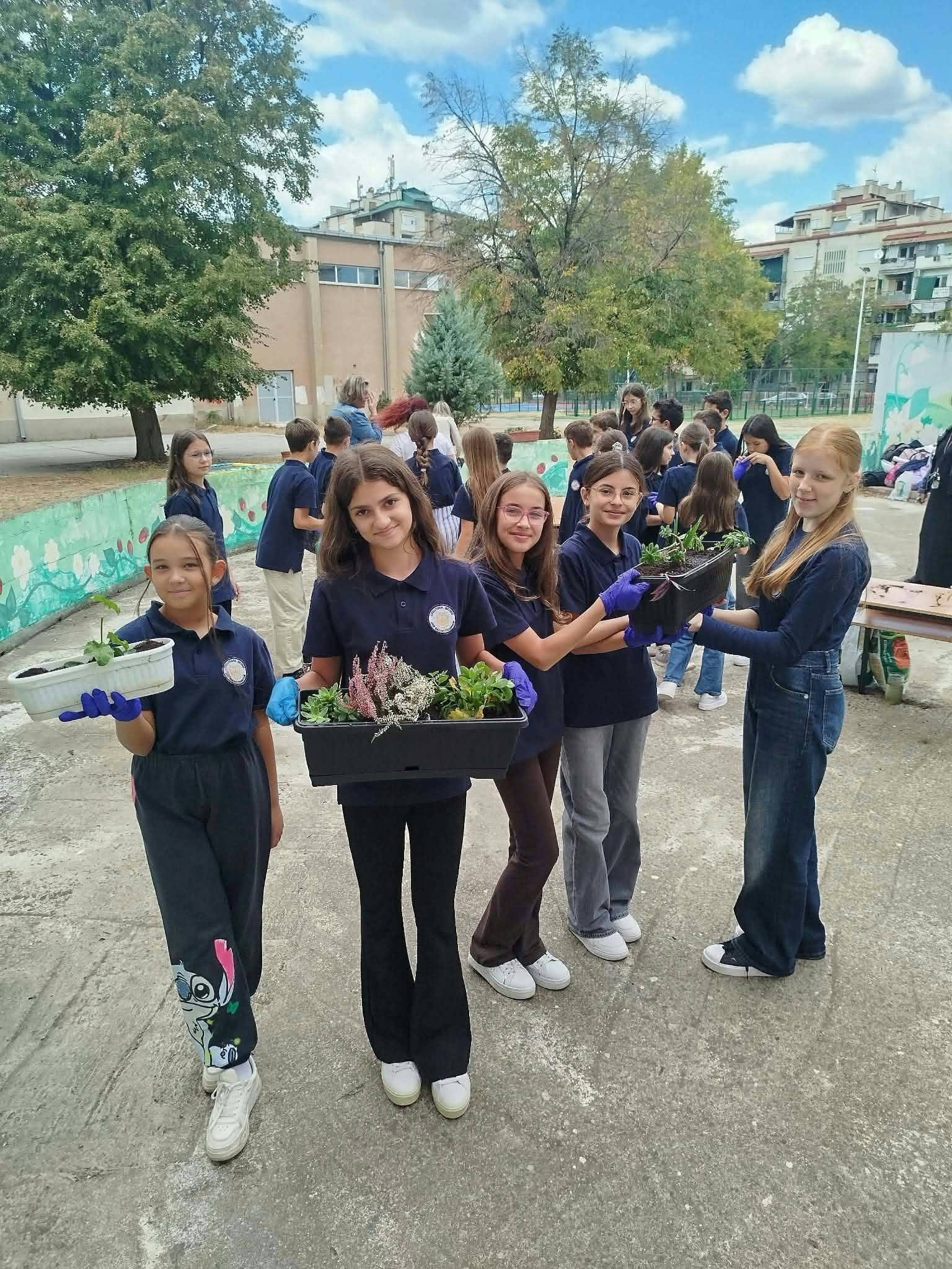 Students participating outdoors